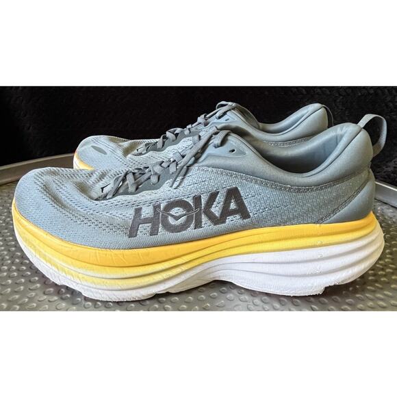 Men\'s Hoka Bondi 8 Blue Gray Athletic Sneaker Size 14D main image 9